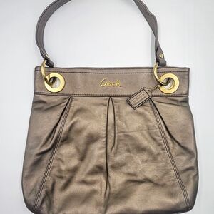 Coach Metallic Bronze Shoulder Bag